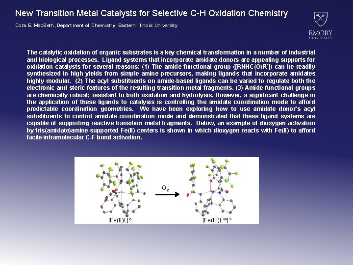 New Transition Metal Catalysts for Selective CH Oxidation