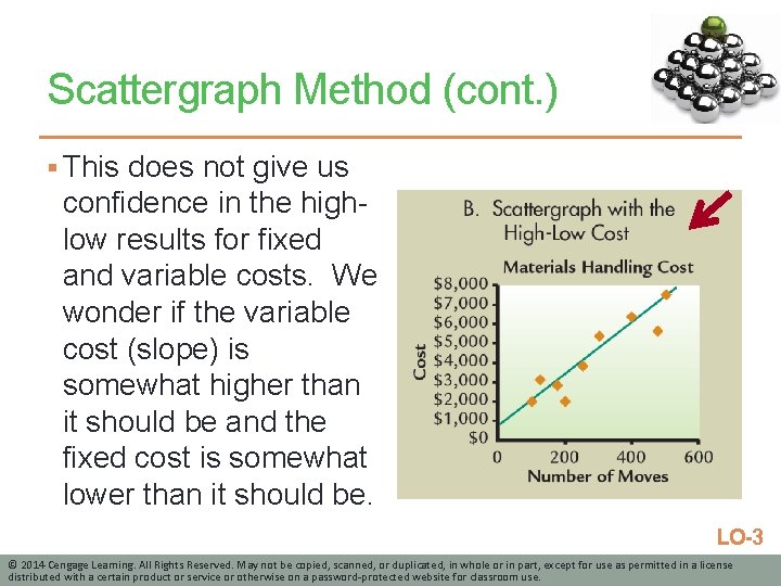 Scattergraph Method (cont. ) § This does not give us confidence in the highlow