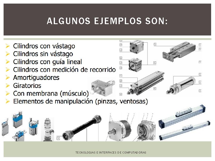 ALGUNOS EJEMPLOS SON: TECNOLOGIAS E INTERFACES DE COMPUTADORAS 