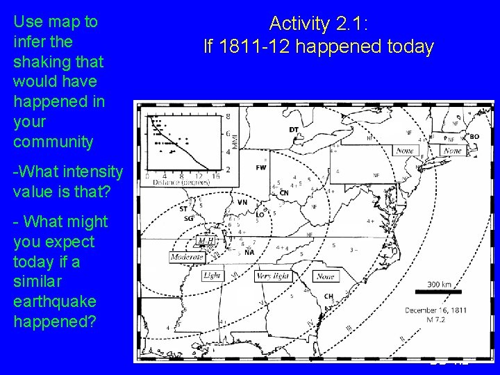 Use map to infer the shaking that would have happened in your community Activity