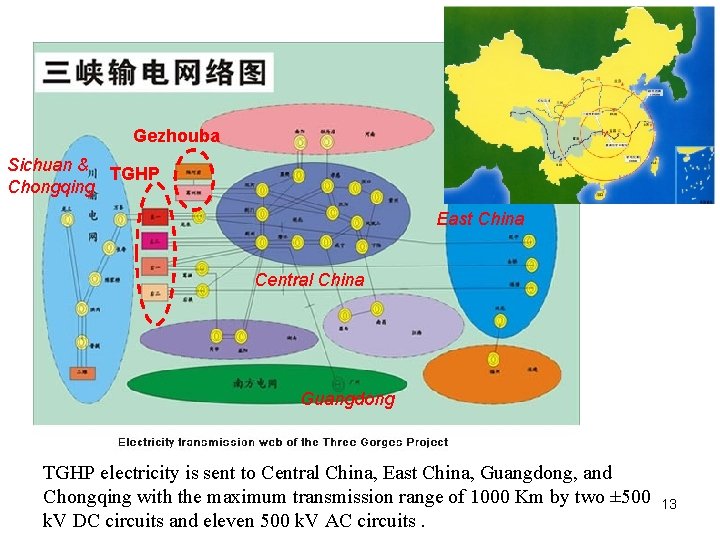 Gezhouba Sichuan & TGHP Chongqing East China Central China Guangdong TGHP electricity is sent