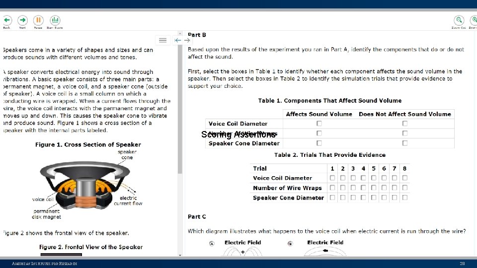 Scoring Assertions AMERICAN INSTITUTES FOR RESEARCH 29 