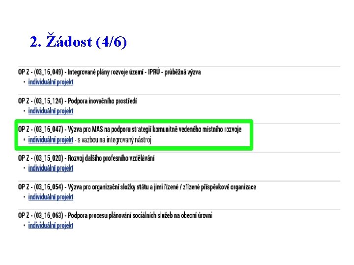 2. Žádost (4/6) 