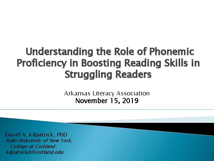 Understanding the Role of Phonemic Proficiency in Boosting Reading Skills in Struggling Readers Arkansas