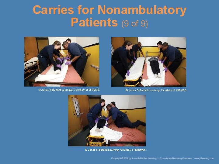 Carries for Nonambulatory Patients (9 of 9) © Jones & Bartlett Learning. Courtesy of