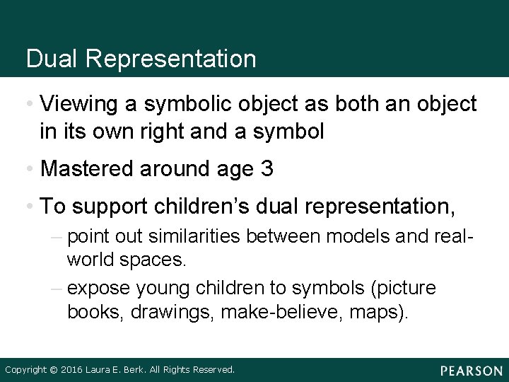 Dual Representation • Viewing a symbolic object as both an object in its own