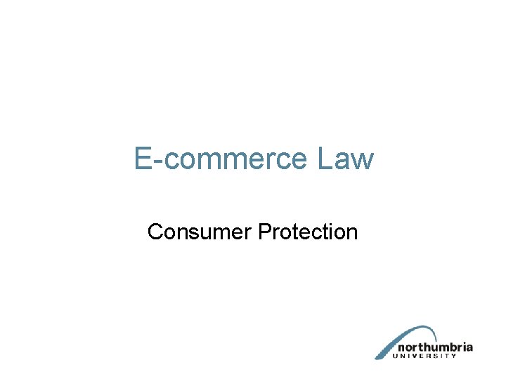 E-commerce Law Consumer Protection 