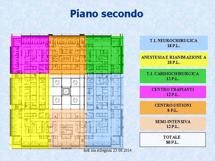 Piano secondo T. I. NEUROCHIRUGICA 18 P. L. ANESTESIA E RIANIMAZIONE A 18 P.