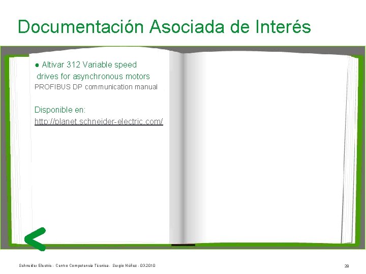 Documentación Asociada de Interés ● Altivar 312 Variable speed drives for asynchronous motors PROFIBUS