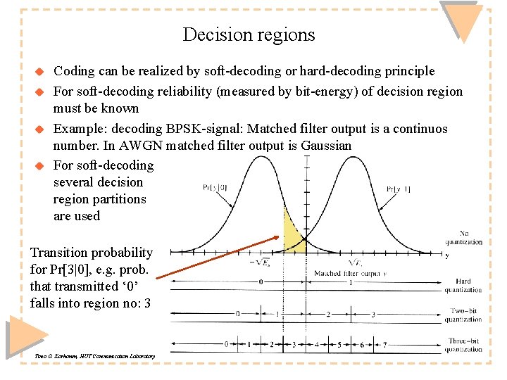 Decision regions u u Coding can be realized by soft-decoding or hard-decoding principle For Decision regions u u Coding can be realized by soft-decoding or hard-decoding principle For