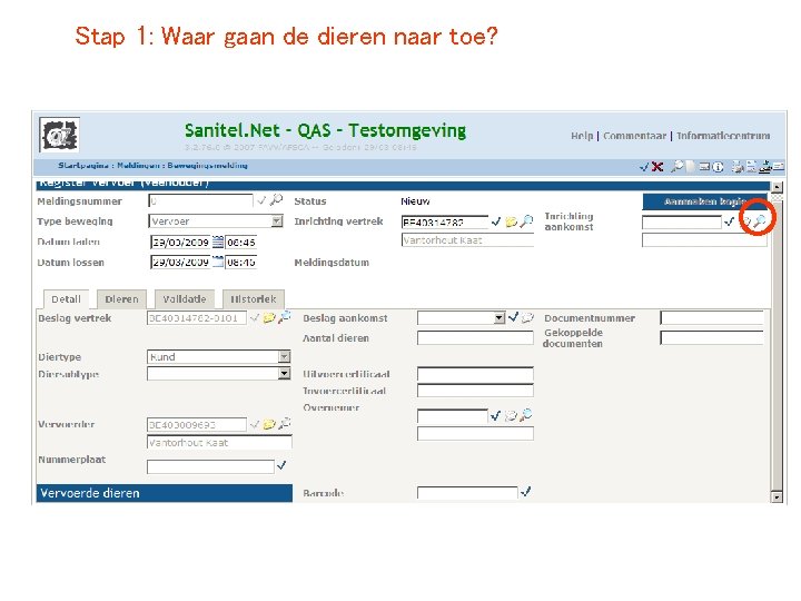 Stap 1: Waar gaan de dieren naar toe? 