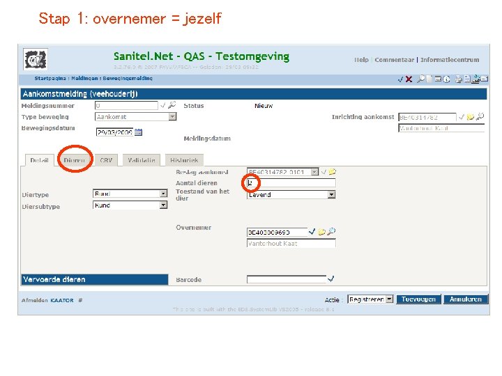 Stap 1: overnemer = jezelf 