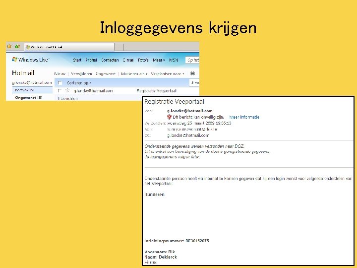 Inloggegevens krijgen 