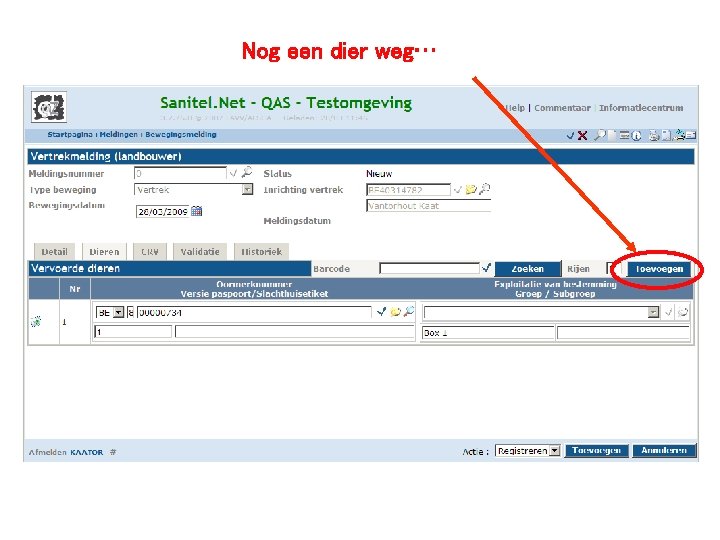 Nog een dier weg… 