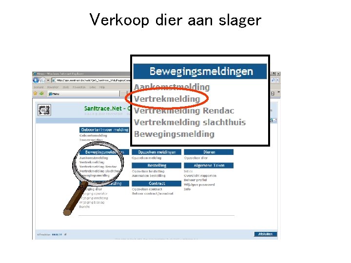 Verkoop dier aan slager 