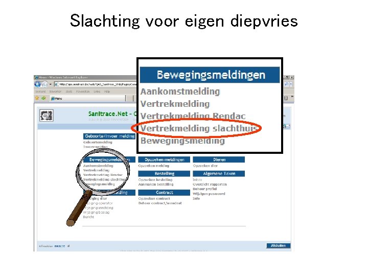 Slachting voor eigen diepvries 
