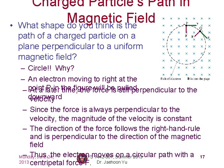  • Charged Particle’s Path in Magnetic Field What shape do you think is