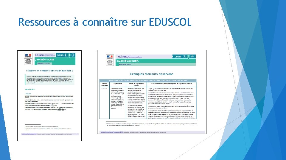 Ressources à connaître sur EDUSCOL 