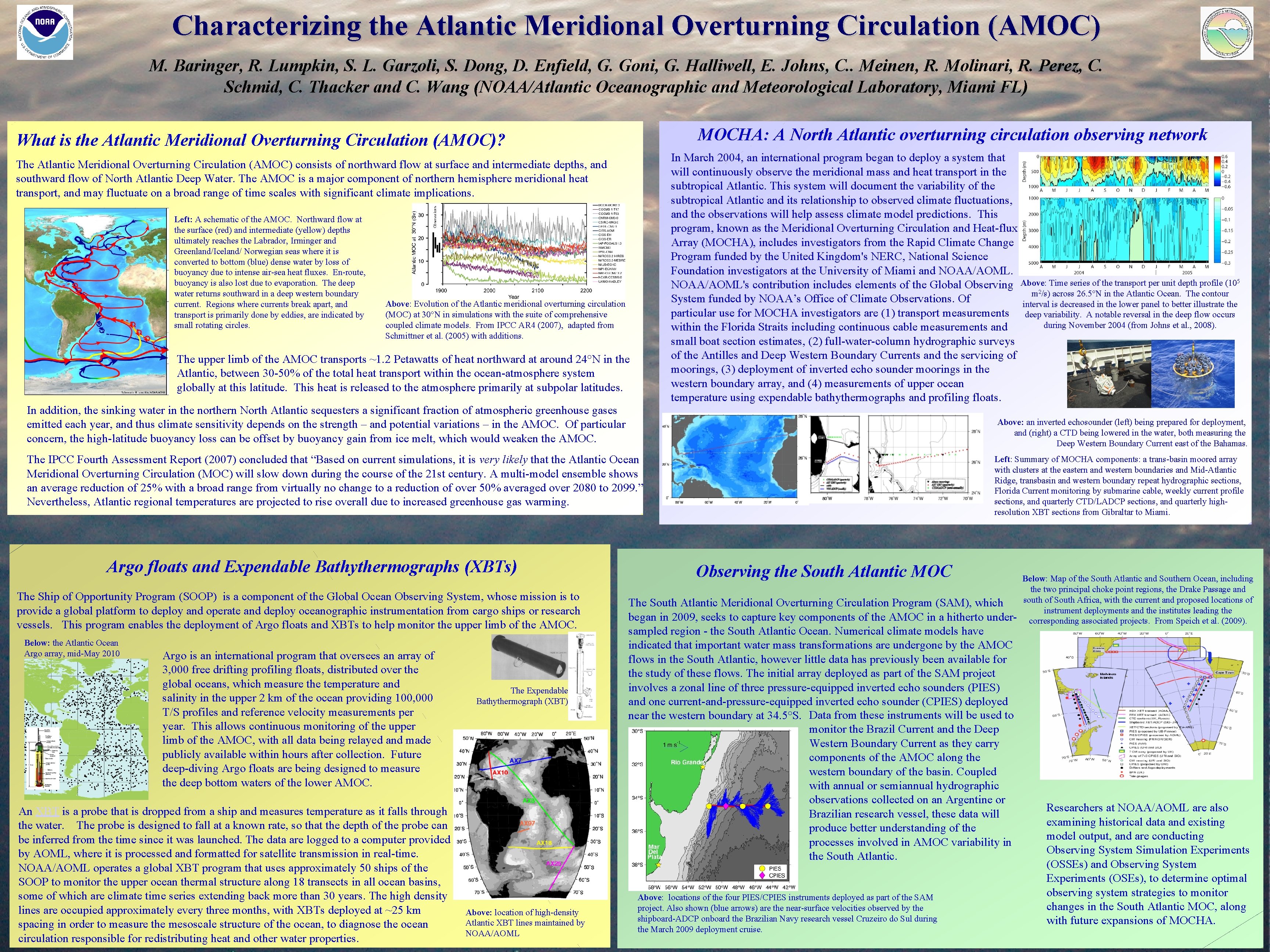 Characterizing the Atlantic Meridional Overturning Circulation (AMOC) M. Baringer, R. Lumpkin, S. L. Garzoli,