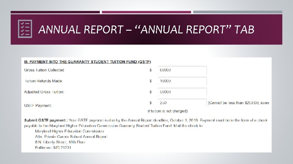 ANNUAL REPORT – “ANNUAL REPORT” TAB 