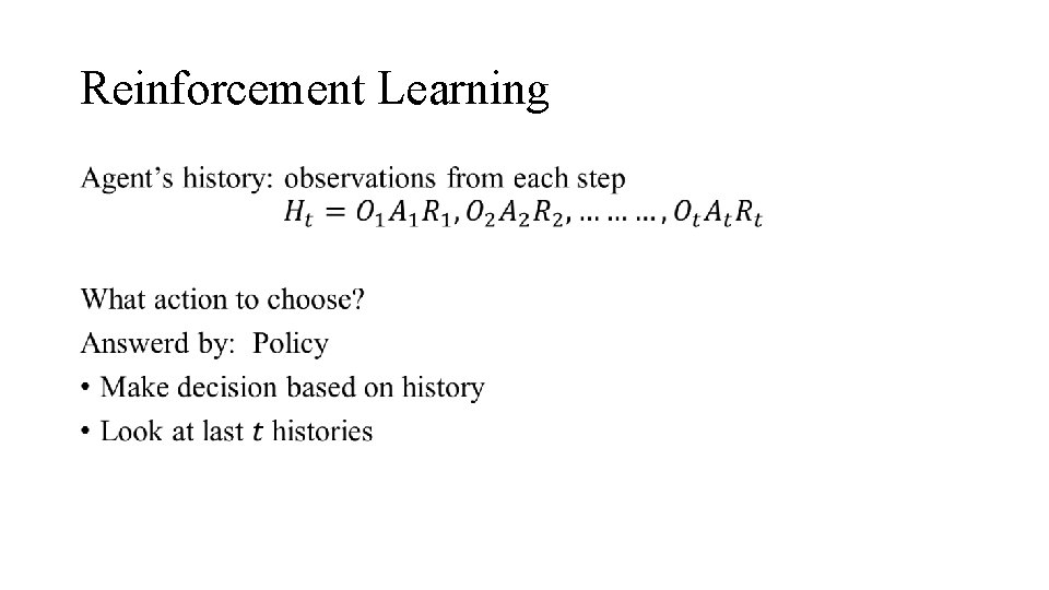 Reinforcement Learning • 