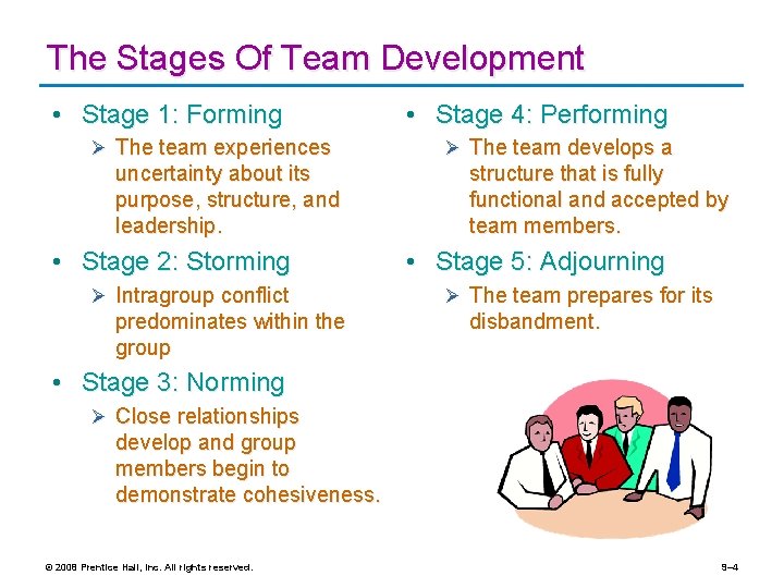 The Stages Of Team Development • Stage 1: Forming Ø The team experiences uncertainty
