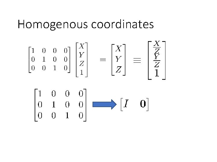 Homogenous coordinates 