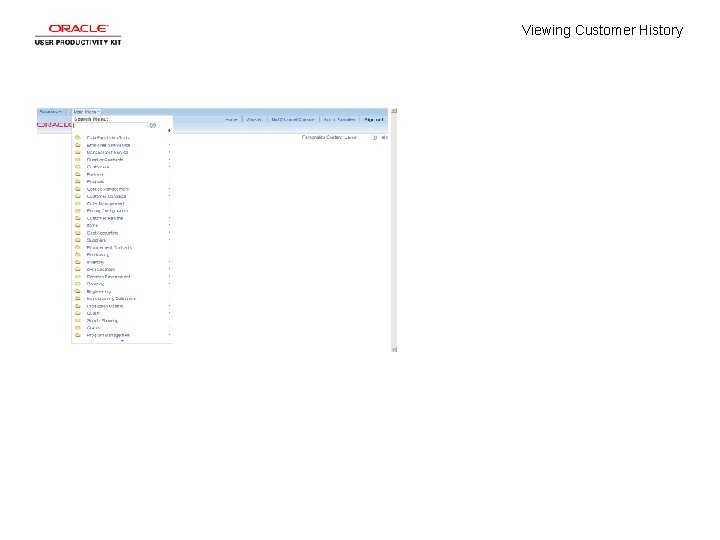 Viewing Customer History 