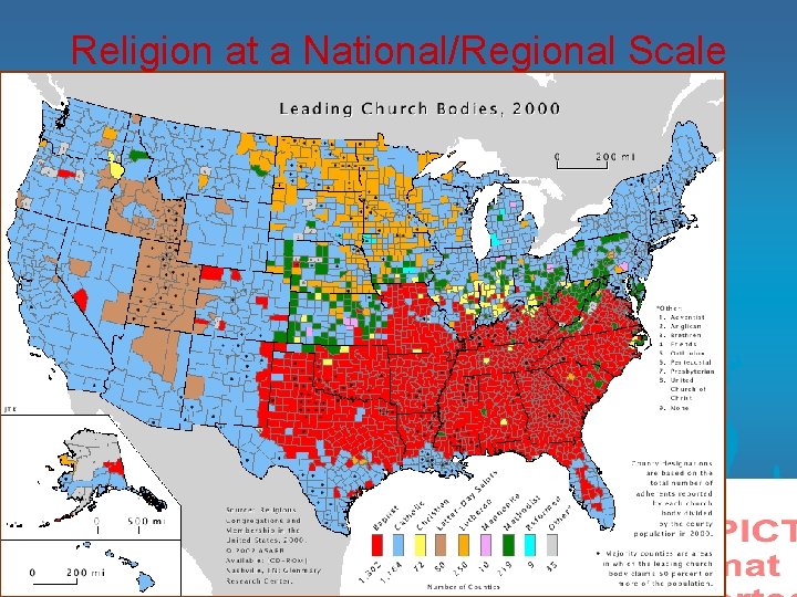 Religion at a National/Regional Scale 