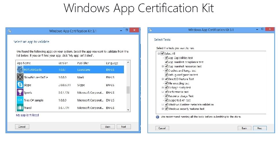 Windows App Certification Kit 