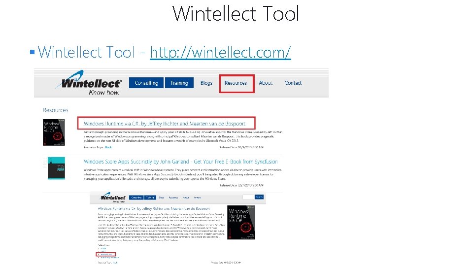 Wintellect Tool § Wintellect Tool - http: //wintellect. com/ 