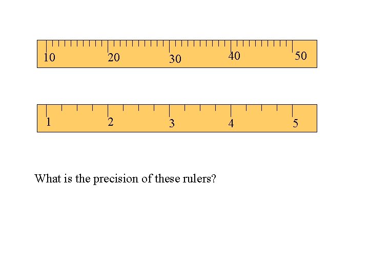 10 20 30 40 50 1 2 3 4 5 What is the precision