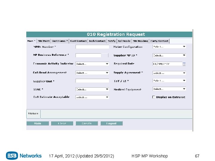 17 April, 2012 (Updated 29/5/2012) HSP MP Workshop 67 