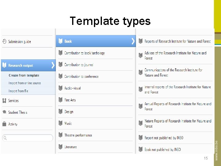 Template types 15 Template types 15