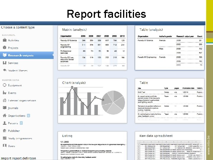 Report facilities 19 Report facilities 19