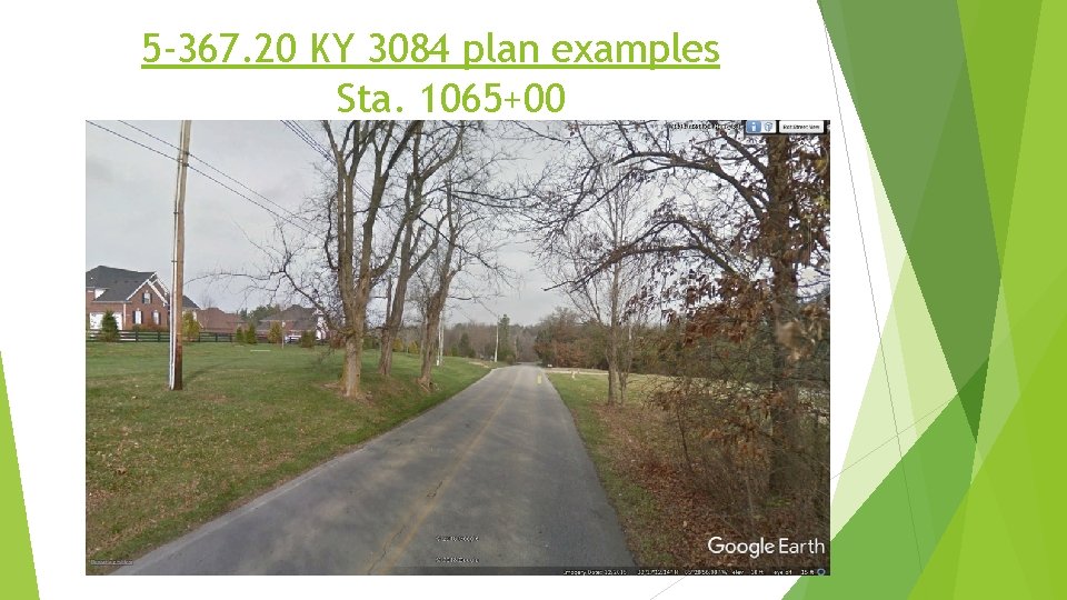 5 -367. 20 KY 3084 plan examples Sta. 1065+00 