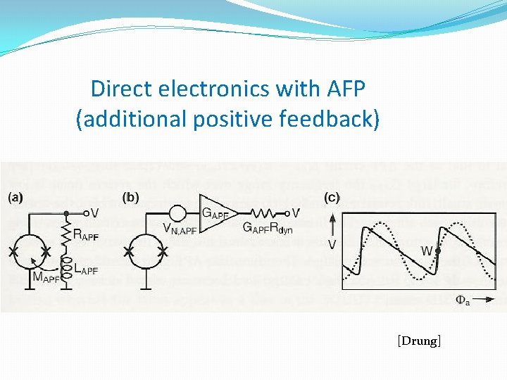 Direct electronics with AFP (additional positive feedback) [Drung] 