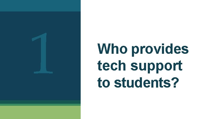 1 Who provides tech support to students? 