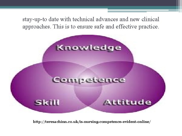 stay-up-to date with technical advances and new clinical approaches. This is to ensure safe