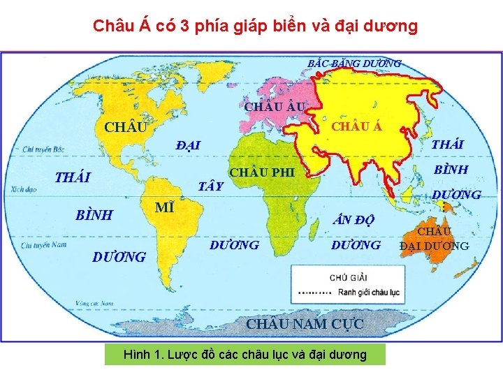 Châu Á có 3 phía giáp biển và đại dương BẮC BĂNG DƯƠNG CH