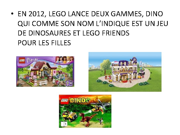  • EN 2012, LEGO LANCE DEUX GAMMES, DINO QUI COMME SON NOM L’INDIQUE