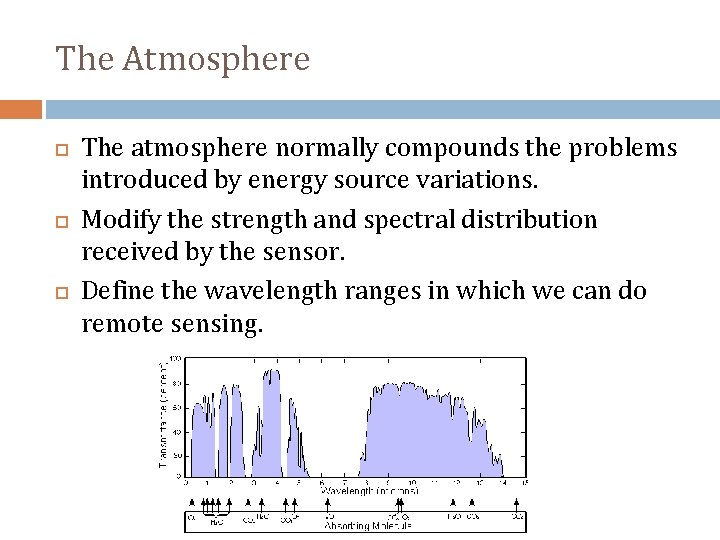 The Atmosphere The atmosphere normally compounds the problems introduced by energy source variations. Modify