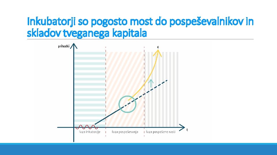 Inkubatorji so pogosto most do pospeševalnikov in skladov tveganega kapitala 