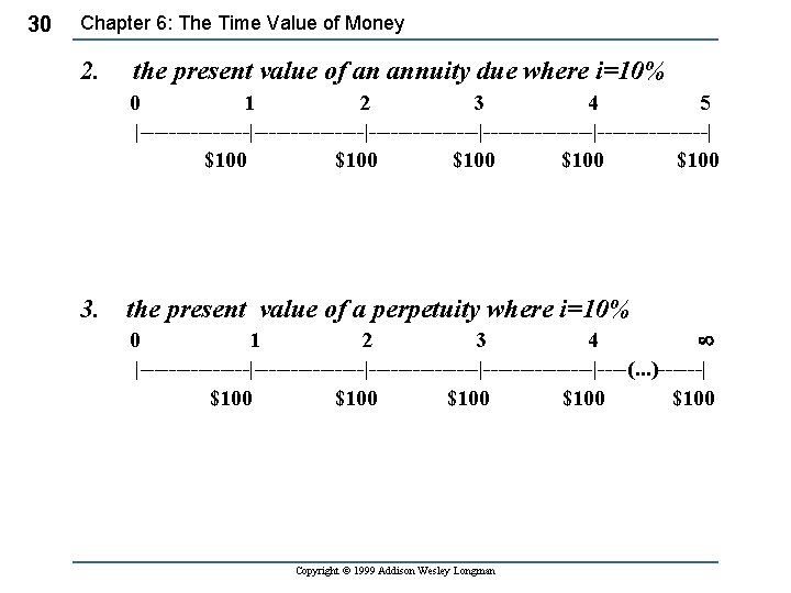 30 Chapter 6: The Time Value of Money 2. the present value of an