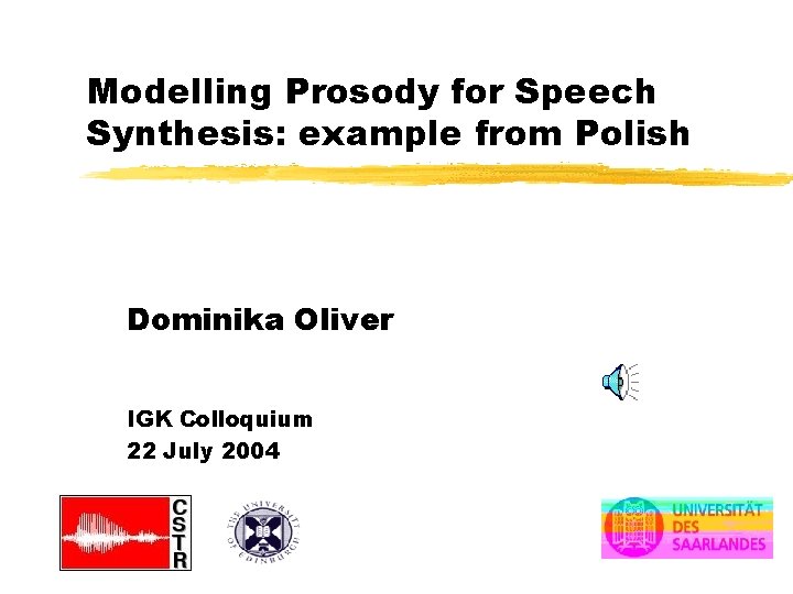 Modelling Prosody for Speech Synthesis example from Polish