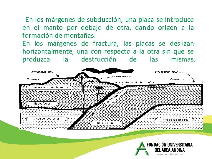En los márgenes de subducción, una placa se introduce en el manto por debajo En los márgenes de subducción, una placa se introduce en el manto por debajo