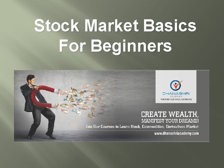 Stock Market Basics For Beginners 