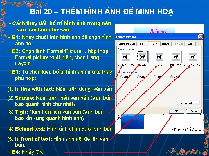 Ba i 20 – THÊM HI NH A NH ĐÊ MINH HOA - Ca