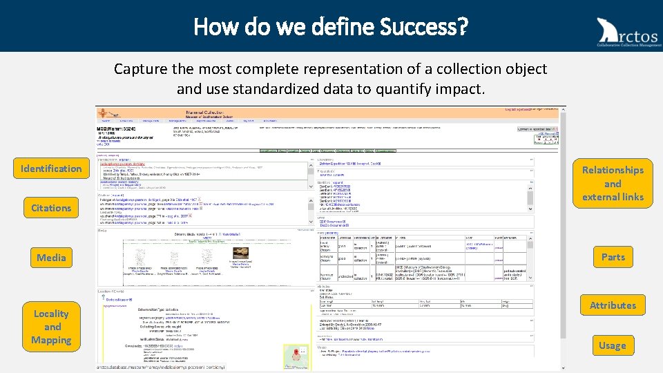 How do we define Success? Capture the most complete representation of a collection object