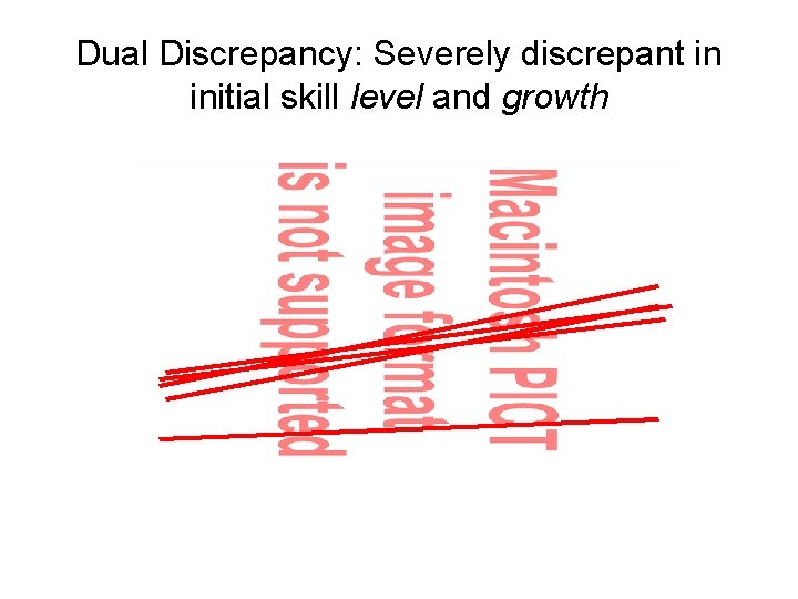 Dual Discrepancy: Severely discrepant in initial skill level and growth 
